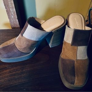 Patchwork block heel clogs - Universal Thread - Work once!